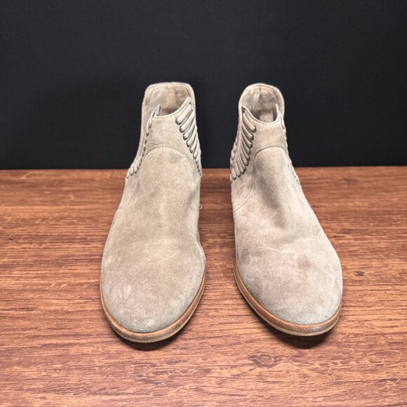 Vince Camuto Brown Suede Slide-On Booties Women’s 9M - Picture 2 of 3